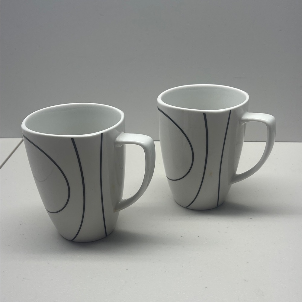 Corelle Coordinates Simple Lines Set of 2 Mugs
